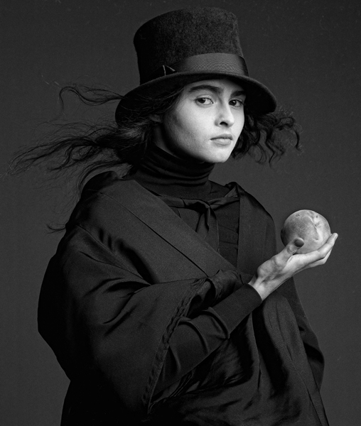 Helena Bonham Carter with peach Share this image