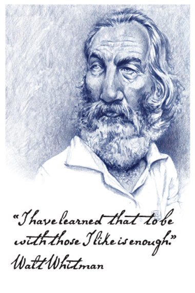 'Walt Whitman' by Eric Colquhoun - Illustration from Canada